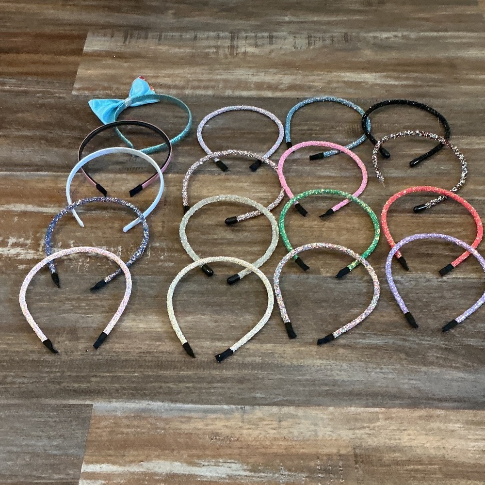 Colorful Glitter Headband Set for Kids